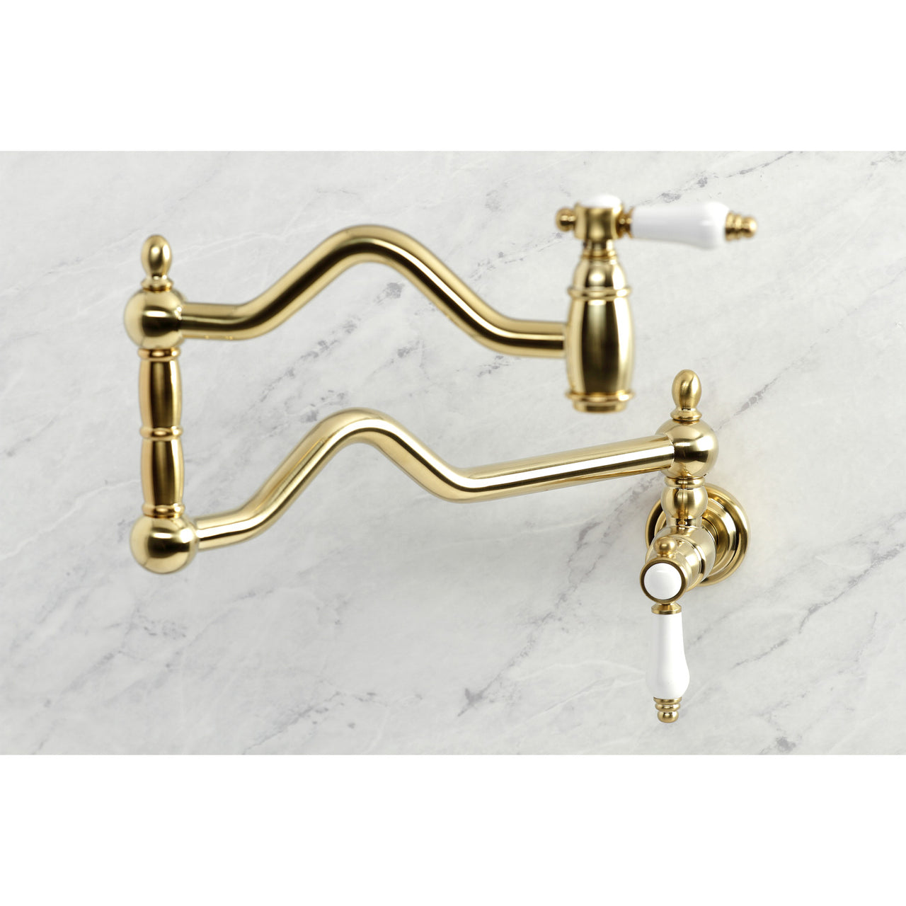 Kingston Brass Bel-Air Two-Handle Pot Filler in Polished Chrome - BNGBath