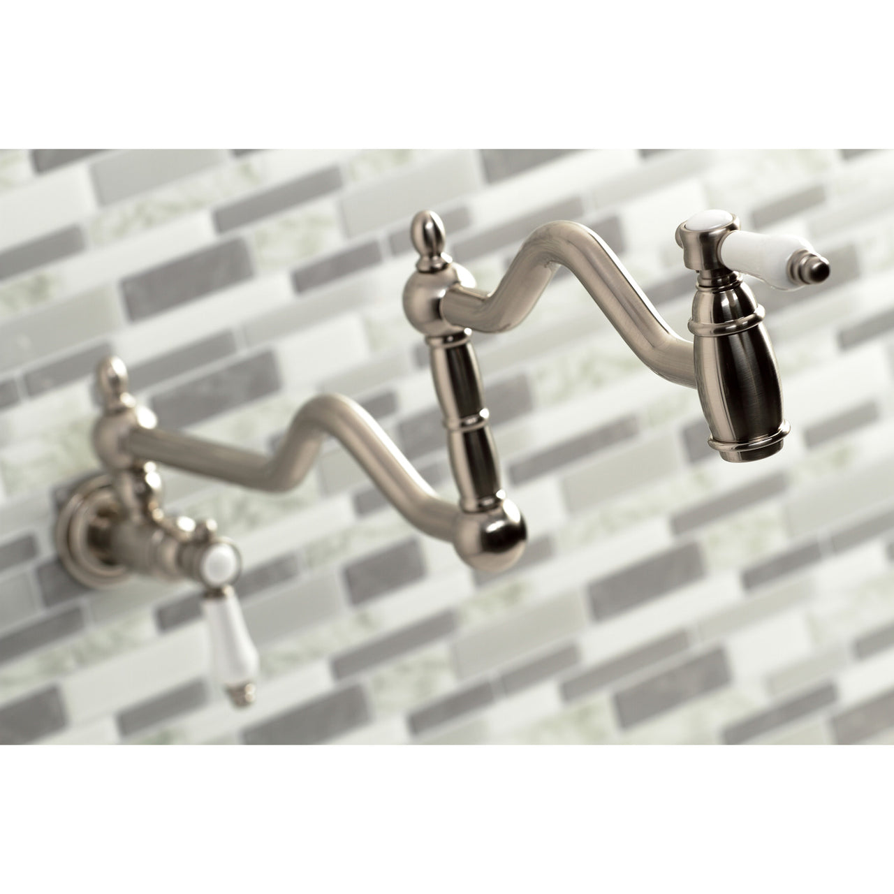 Kingston Brass Bel-Air Two-Handle Pot Filler in Polished Chrome - BNGBath