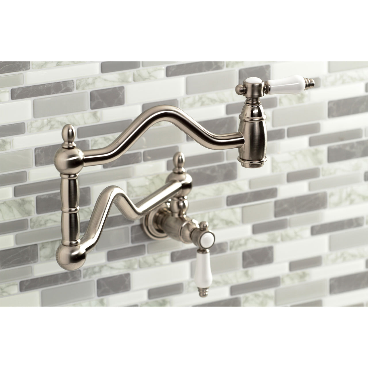 Kingston Brass Bel-Air Two-Handle Pot Filler in Polished Chrome - BNGBath