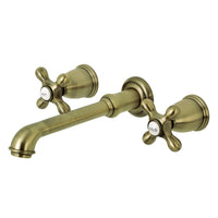 Thumbnail for Kingston Brass KS7125AX English Country Two-Handle Wall Mount Bathroom Faucet, Oil Rubbed Bronze - BNGBath