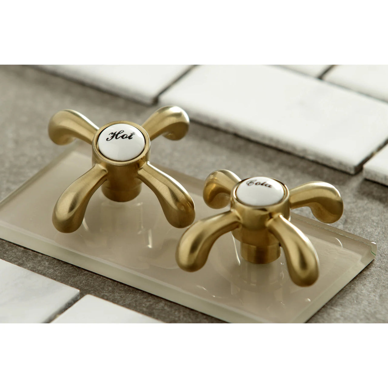 Kingston Brass KS7122TX 8-Inch Center Wall Mount Bathroom Faucet, Polished Brass - BNGBath