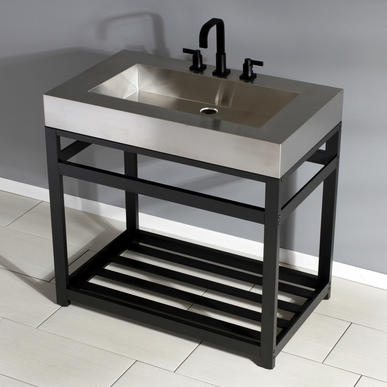 Kingston 37x22x35 Commercial Console Vanity Sink w/Base - BNGBath