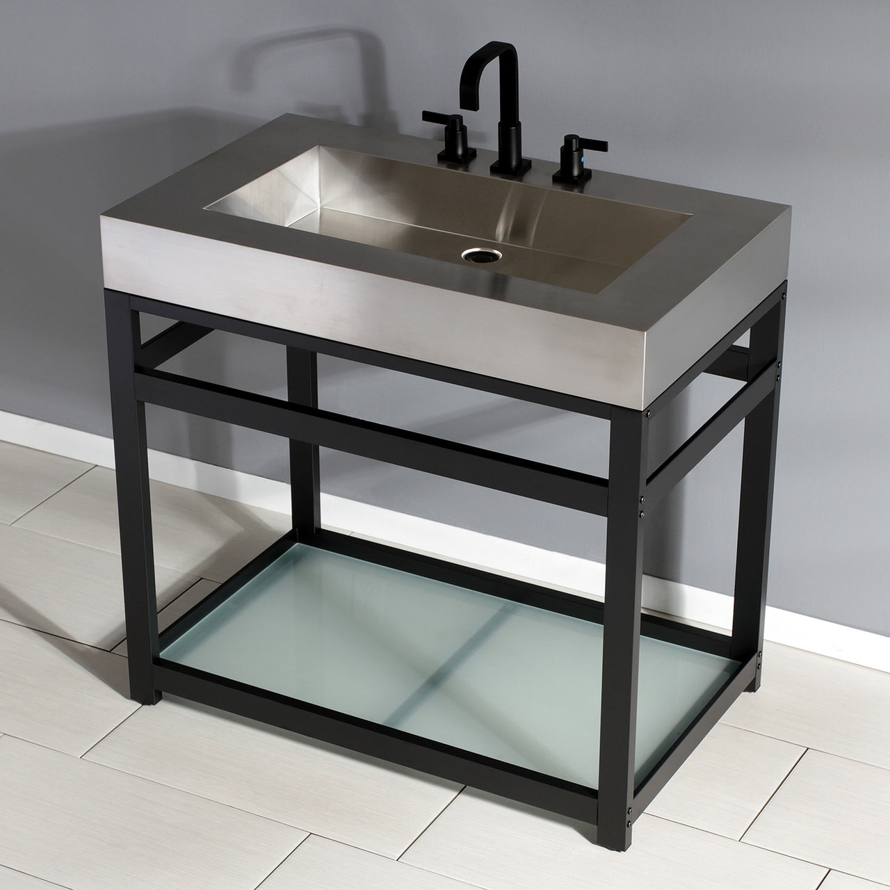 Kingston 37x22x35 Commercial Console Vanity Sink w/Base - BNGBath