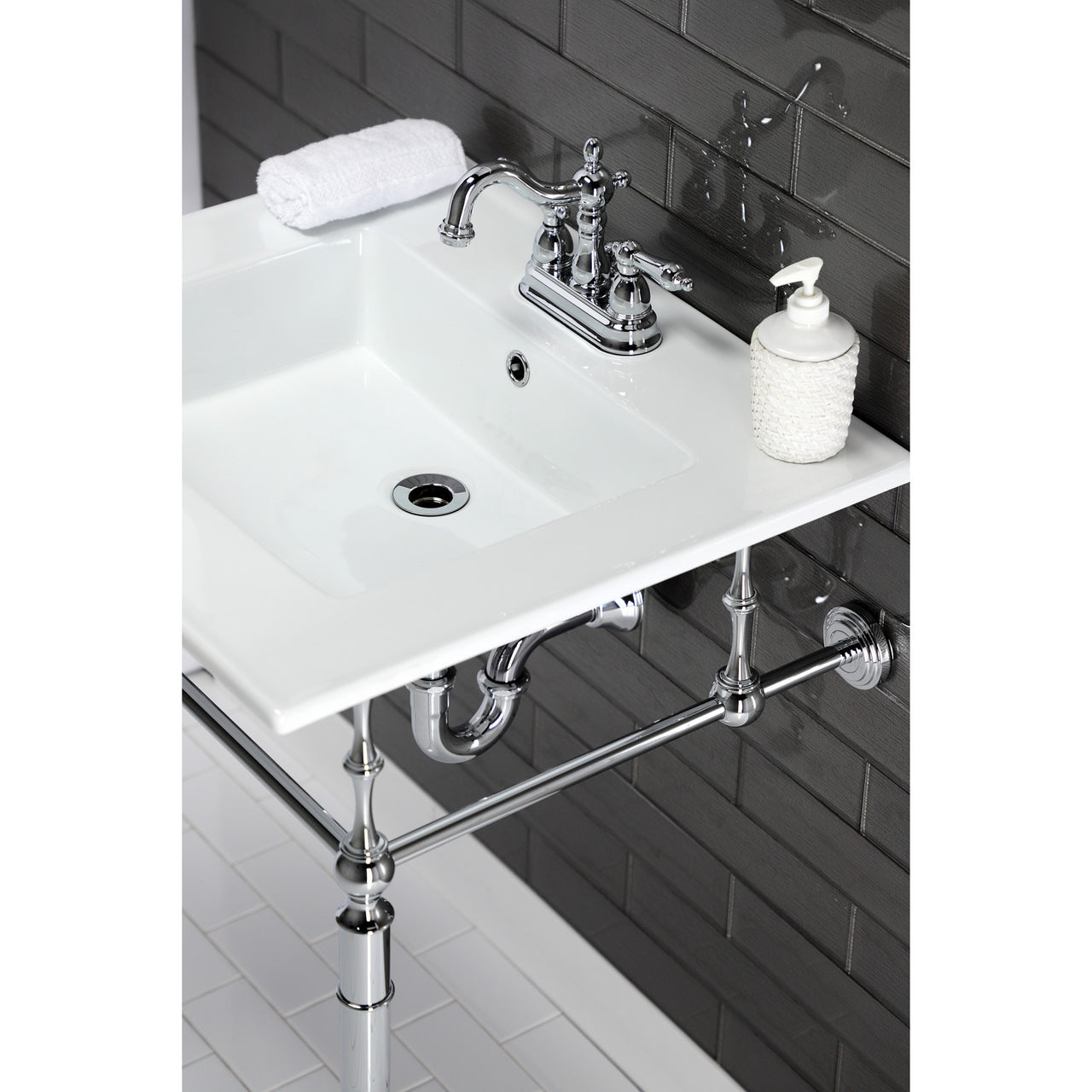 Continental 25 X 22 Ceramic Vanity Sink Top w/Integrated Basin 3 Hole - BNGBath