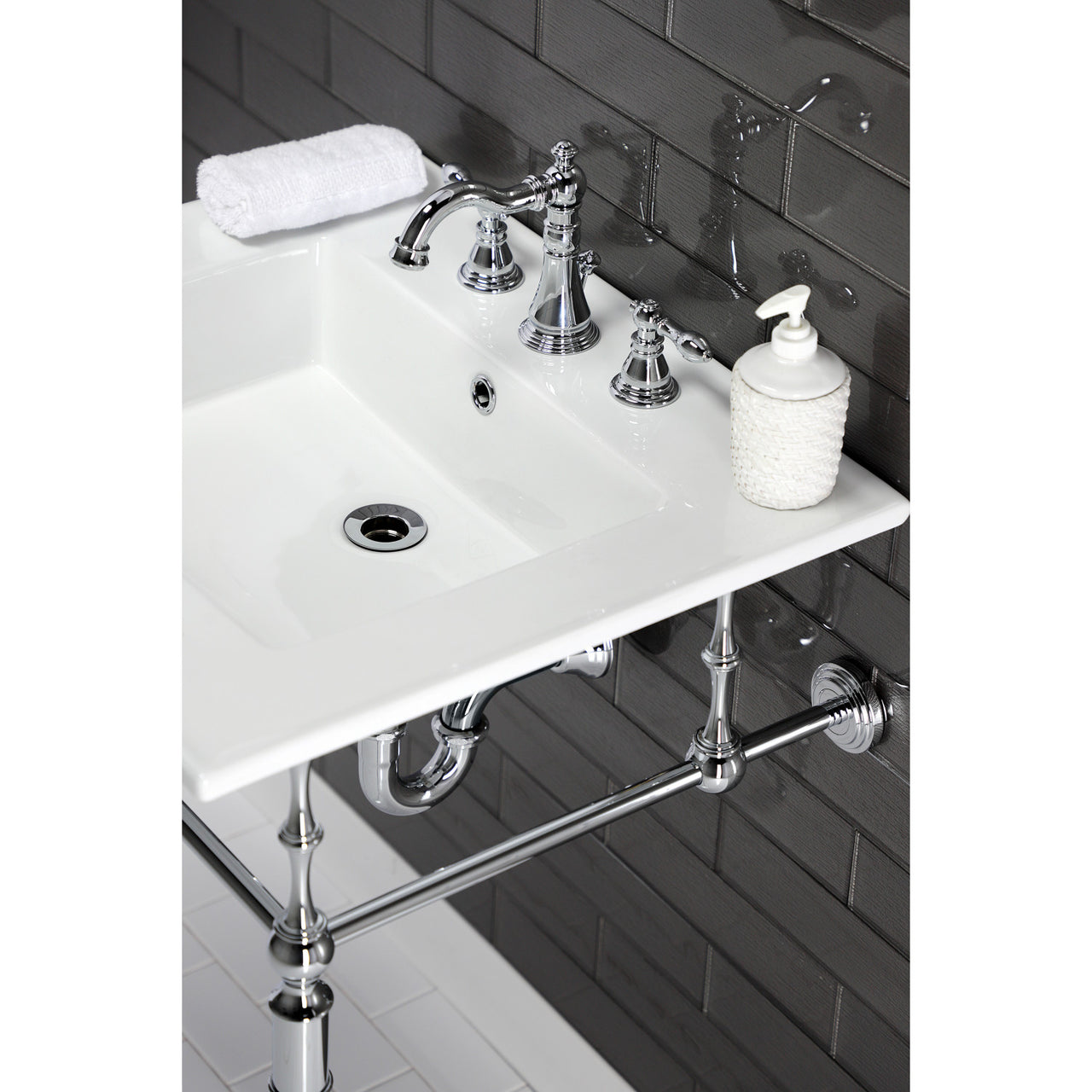 Continental 25 x 22 Ceramic Vanity Sink Top w/3 Hole Integrated Basin - BNGBath