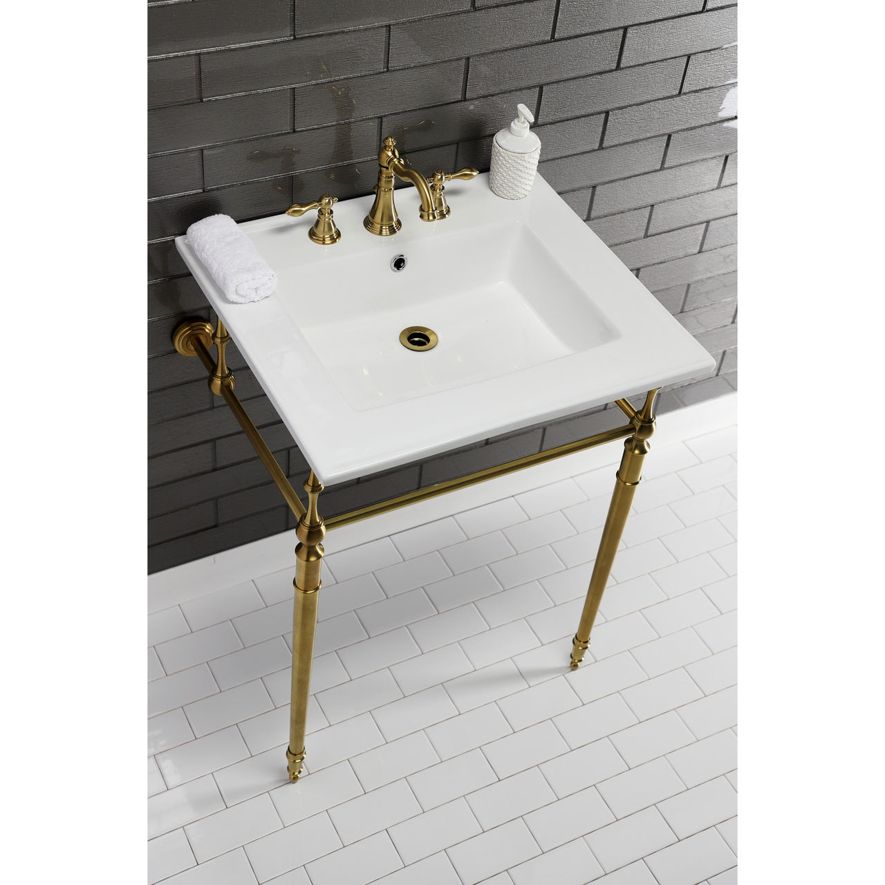 Continental 25 x 22 Ceramic Vanity Sink Top w/3 Hole Integrated Basin - BNGBath