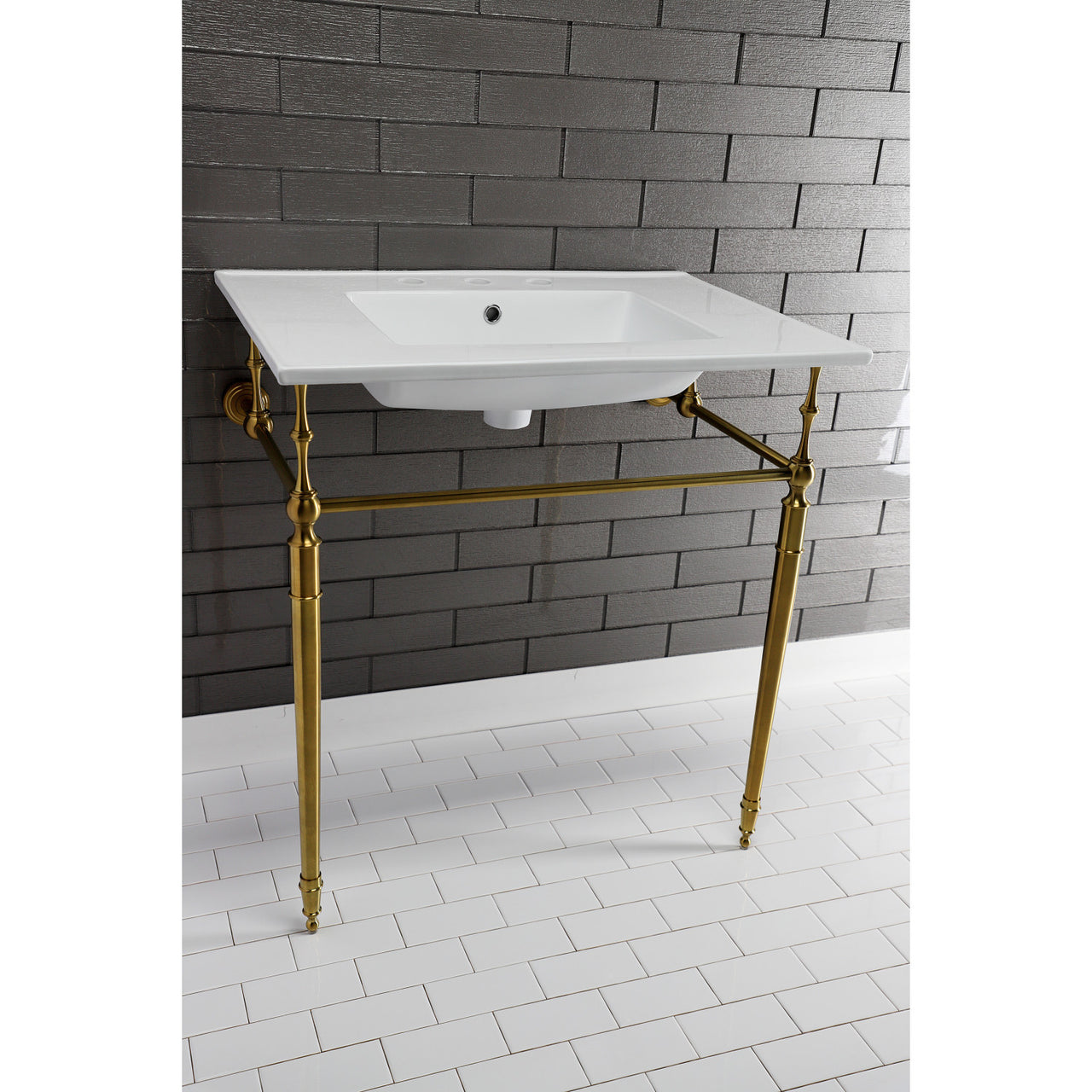 Continental 31 x 22 Ceramic Vanity Top W/ 3 Holes & Integrated Basin - BNGBath