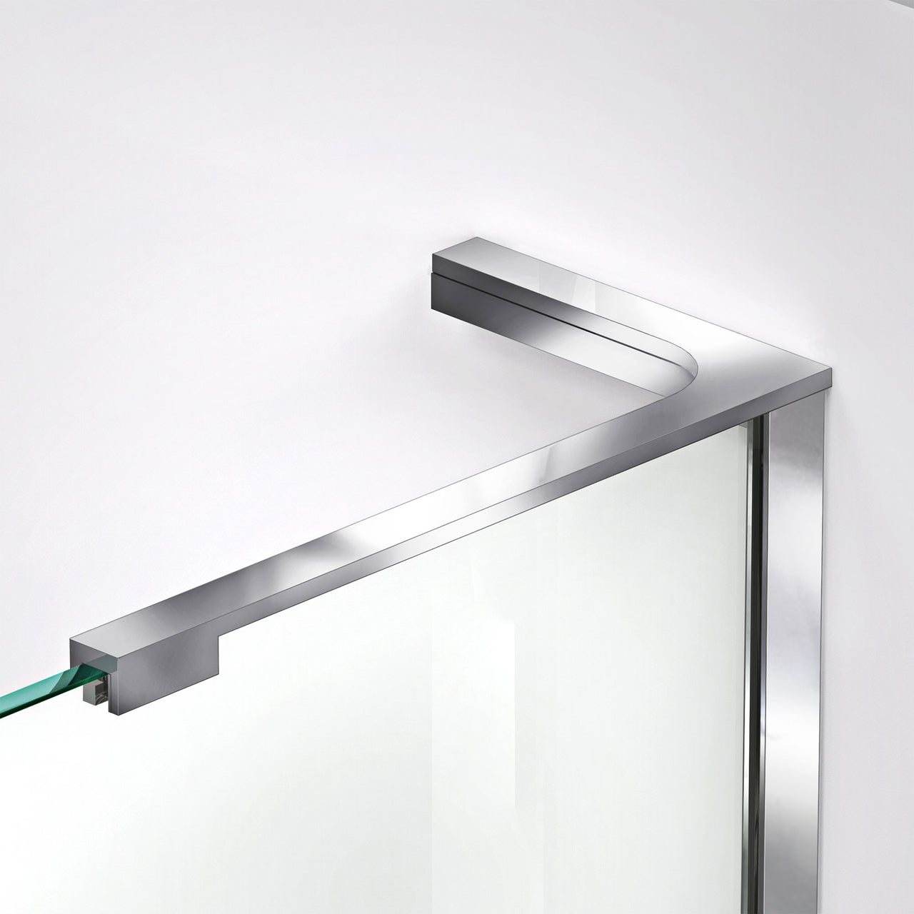 DreamLine Prism Plus 36 in. x 36 in. x 74 3/4 in. Frameless Hinged Shower Enclosure and SlimLine Shower Base Kit - BNGBath