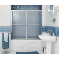 Thumbnail for Chrome Framed Slider Tub Door With Raindrop Glass MAAX Polar Tub Door 54-59 1/2 X 57 3/8 - BNGBath