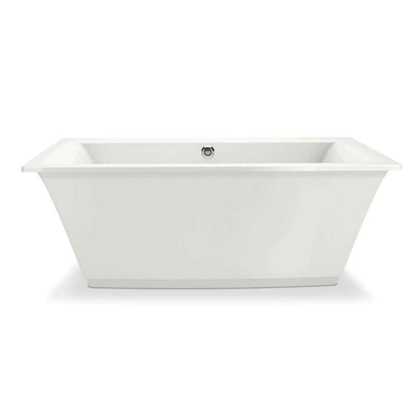 66in X 36in X 24in Rectangular Freestanding Acrylic Soaking Bathtub With Center Drain, In White - BNGBath