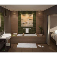 Thumbnail for 60in X 36in X 18in Rectangular Drop-In Acrylic Soaking Bathtub With End Drain, In White - BNGBath