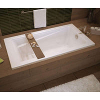 Thumbnail for 60in X 36in X 18in Rectangular Drop-In Acrylic Soaking Bathtub With End Drain, In White - BNGBath