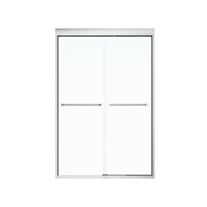 Chrome Semi-Frameless Slider Alcove Shower Door With Clear Glass MAAX Kameleon 43-47in X 71in - BNGBath