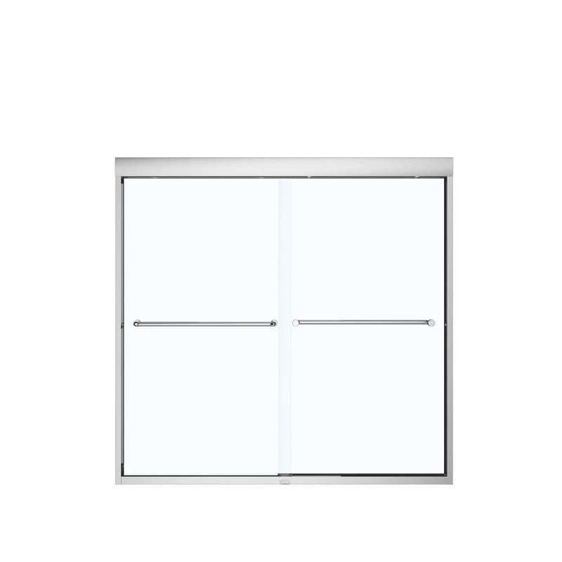 Chrome 8mm Semi-Frameless Slider Tub Door With Clear Glass MAX Kameleon 55-59X57IN - BNGBath