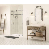 Thumbnail for Frameless Slider Alcove Shower Door With Clear Glass Max Halo 44.5-47in X 78.75in - BNGBath