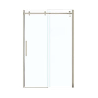 Thumbnail for Frameless Slider Alcove Shower Door With Clear Glass Max Halo 44.5-47in X 78.75in - BNGBath