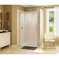 Thumbnail for Frameless Slider Alcove Shower Door With Clear Glass Max Halo 44.5-47in X 78.75in - BNGBath