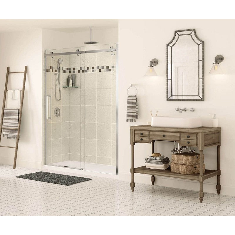 Frameless Slider Alcove Shower Door With Clear Glass Max Halo 56.5 To 59in X 78.75in - BNGBath