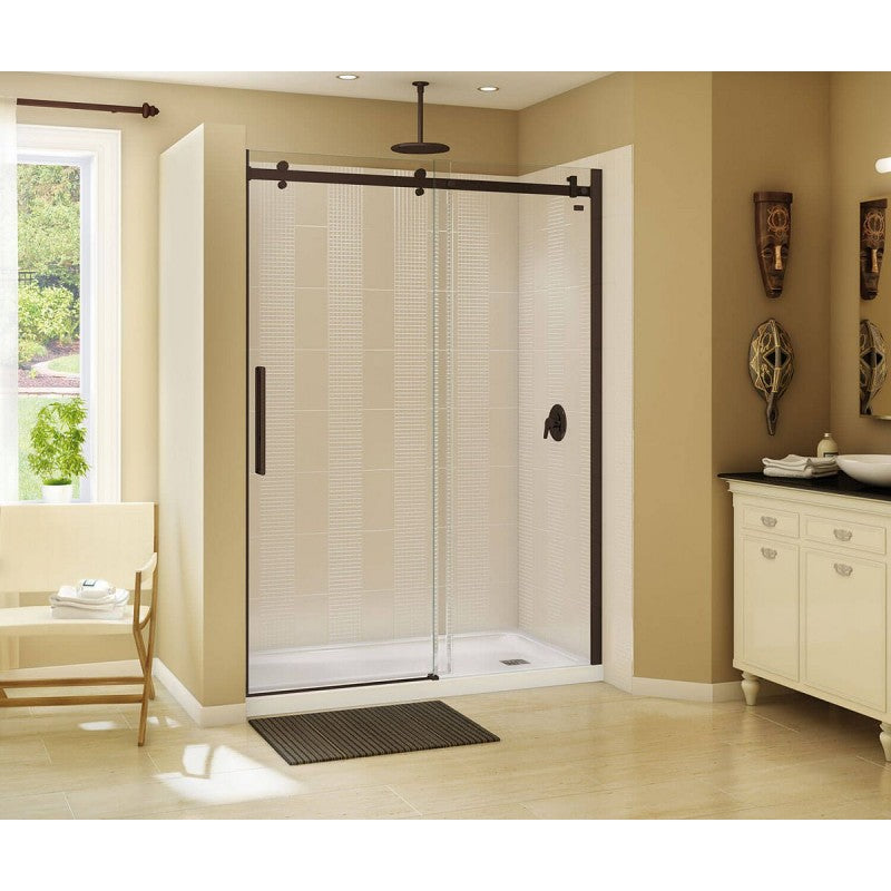 Frameless Slider Alcove Shower Door With Clear Glass Max Halo 56.5 To 59in X 78.75in - BNGBath