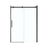 Thumbnail for Frameless Slider Alcove Shower Door With Clear Glass Max Halo 56.5 To 59in X 78.75in - BNGBath