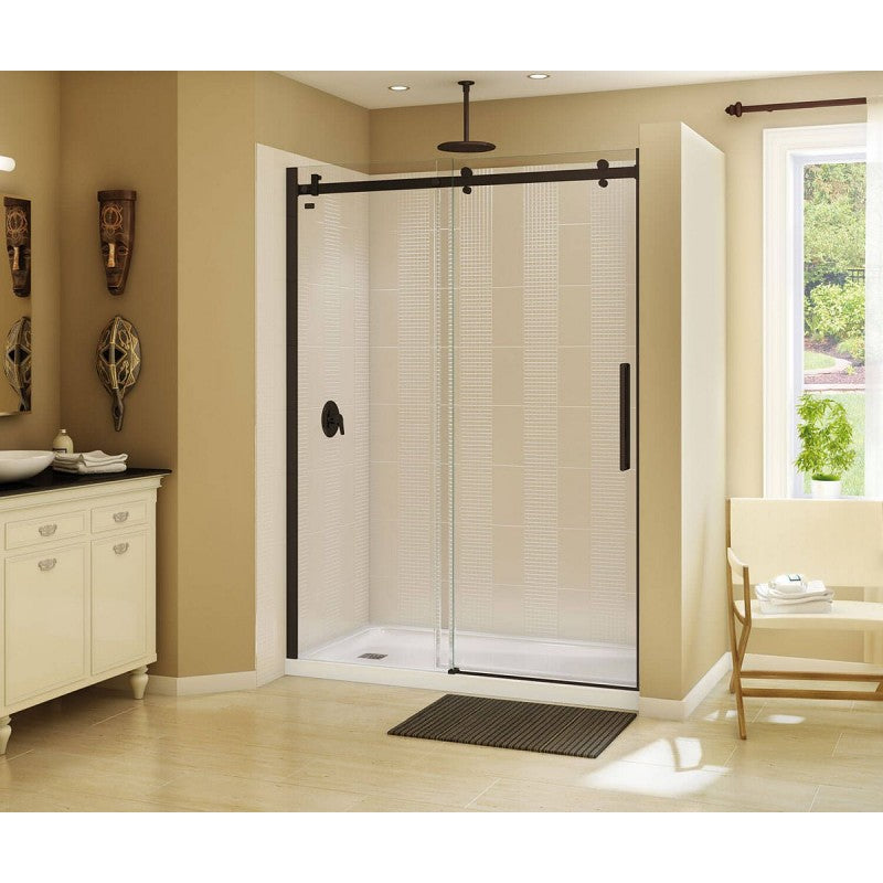 Frameless Slider Alcove Shower Door With Clear Glass Max Halo 56.5 To 59in X 78.75in - BNGBath