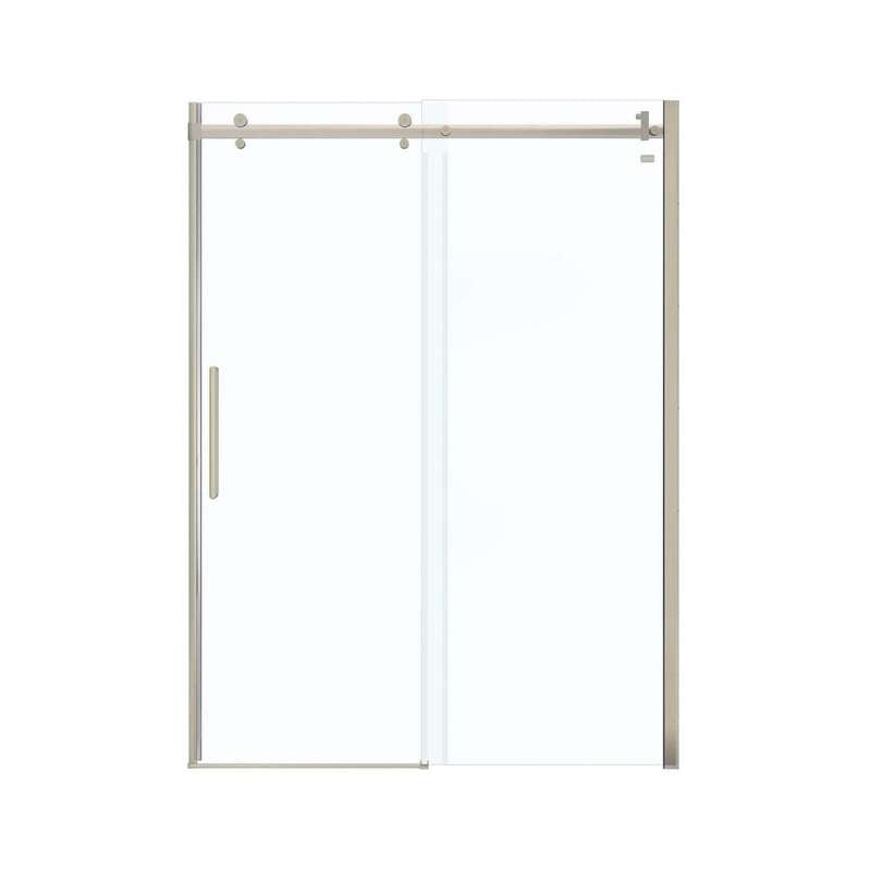 Frameless Slider Alcove Shower Door With Clear Glass Max Halo 56.5 To 59in X 78.75in - BNGBath