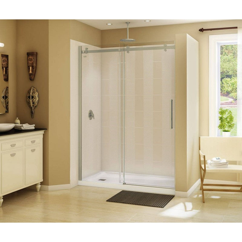 Frameless Slider Alcove Shower Door With Clear Glass Max Halo 56.5 To 59in X 78.75in - BNGBath