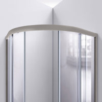 Thumbnail for DreamLine Prime 38 in. x 38 in. x 74 3/4 in. Corner Sliding Shower Enclosure and SlimLine Shower Base Kit, Frosted Glass - BNGBath