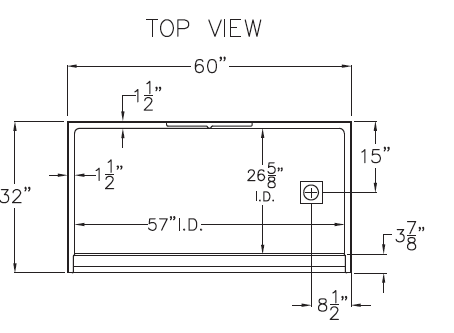 RBX Vida 32" x 60" Barrier Free Shower Pan - BNGBath