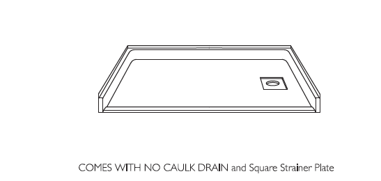 RBX Vida 36" x 60" Barrier Free Shower Pan - BNGBath