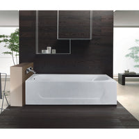 Thumbnail for Aqua Eden VCTAP603015L Cast Iron Alcove Bath Tub 60 x 30 x 15 - BNGBath