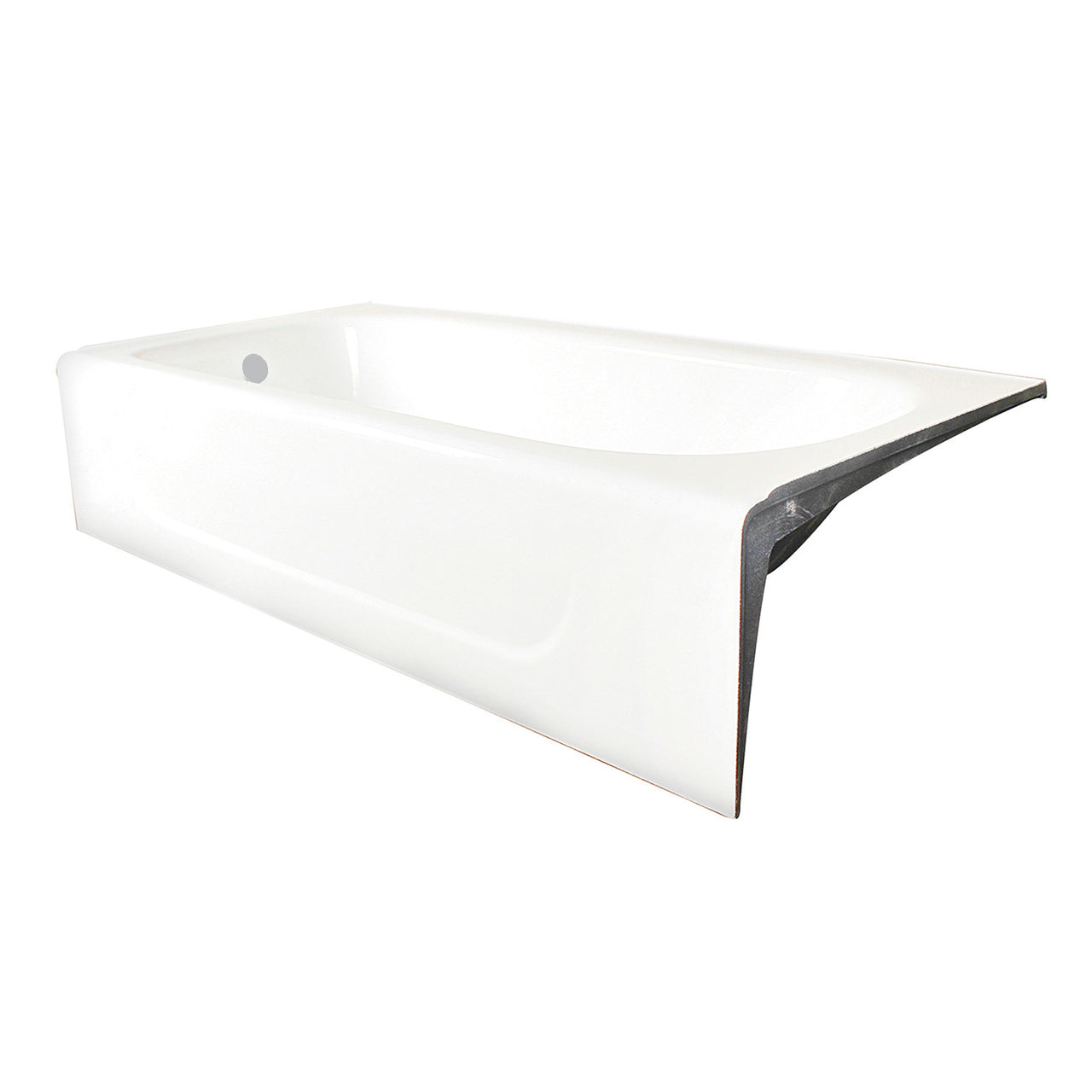 Aqua Eden VCTAP603015L Cast Iron Alcove Bath Tub 60 x 30 x 15 - BNGBath