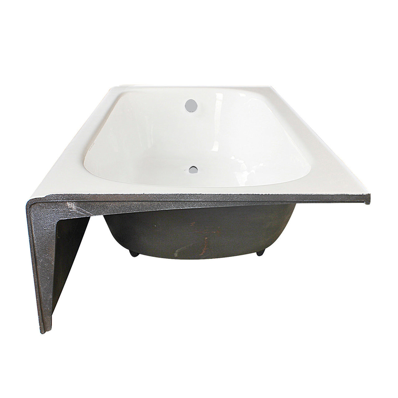 Aqua Eden VCTAP603015L Cast Iron Alcove Bath Tub 60 x 30 x 15 - BNGBath