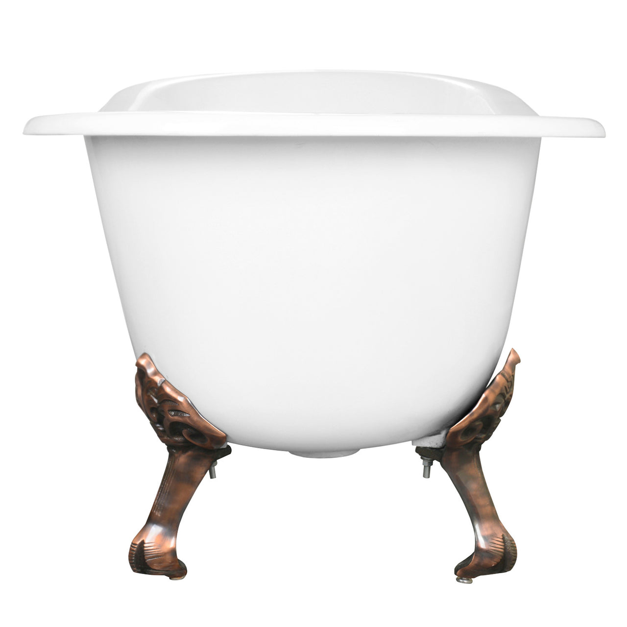 57-Inch Cast Iron Single Slipper Clawfoot Tub (No Faucet Drillings) - BNGBath