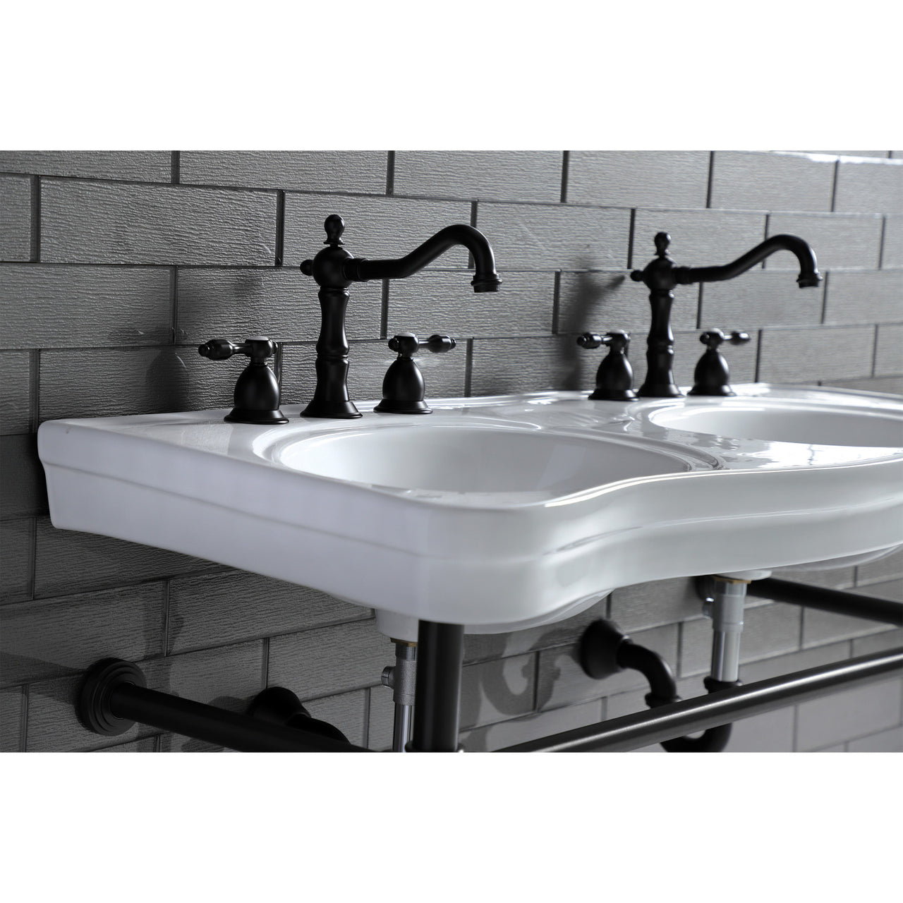 Imperial 47-Inch Double Bowl Console Sink W/ Legs - BNGBath