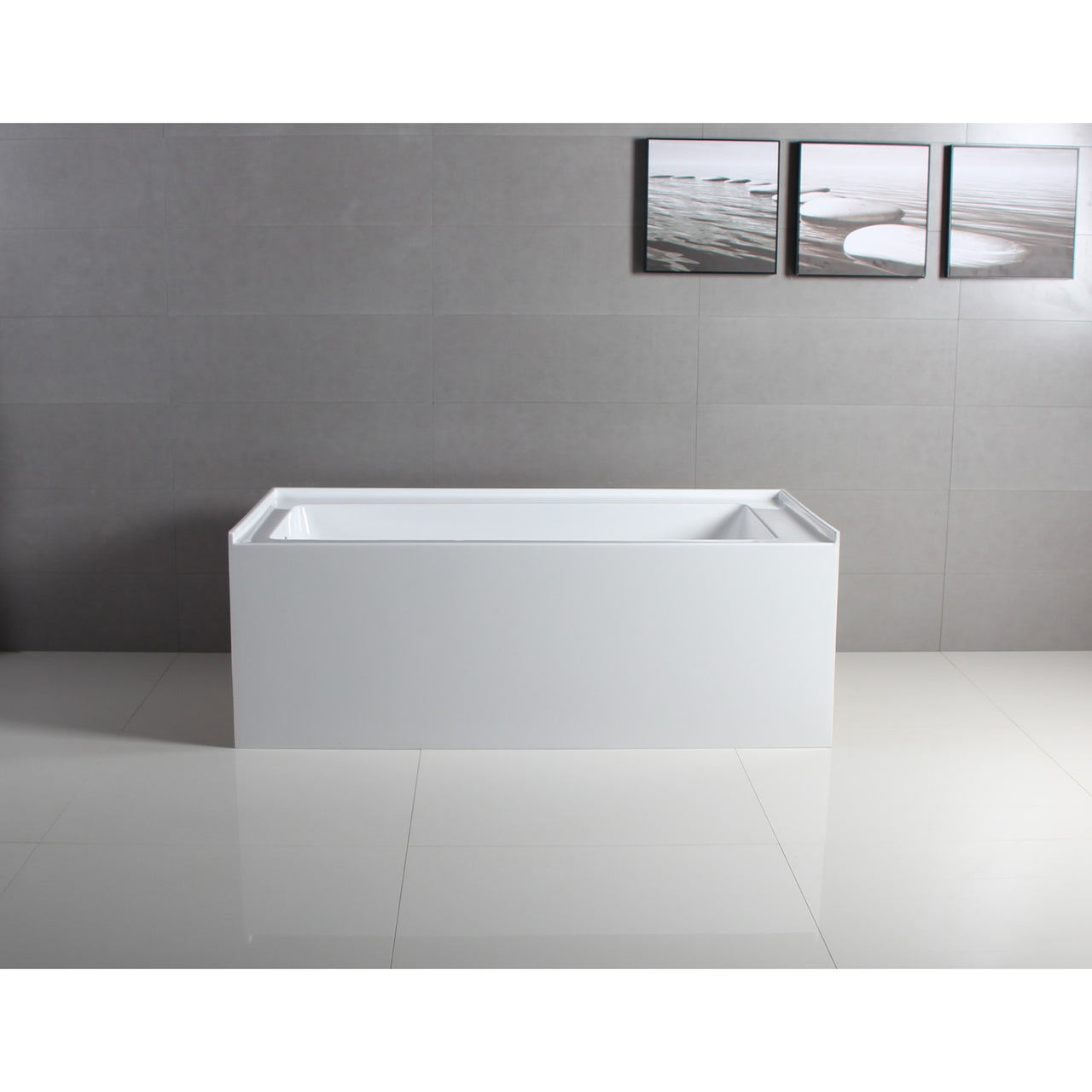 Aqua Eden VTAP603222L Alcove Bath Tub (L)60"x (W)32" x (H)21-5/8" - BNGBath