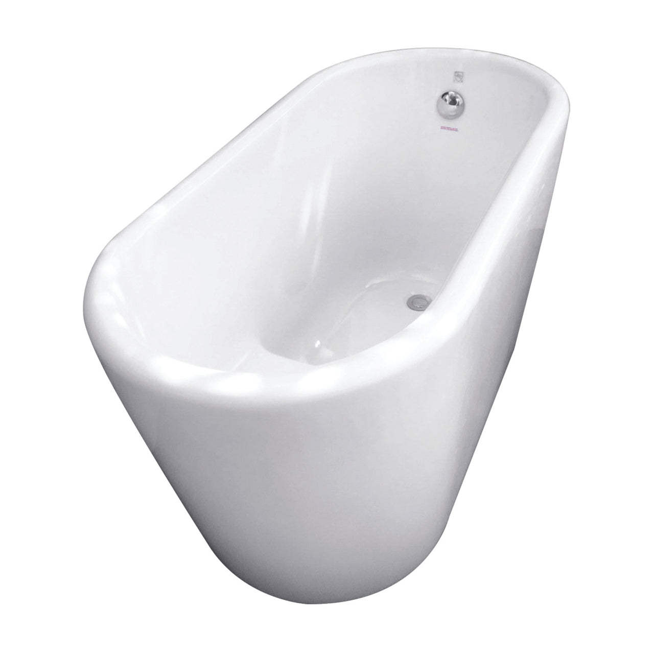 51-Inch Acrylic Freestanding Tub With Seat In White - BNGBath