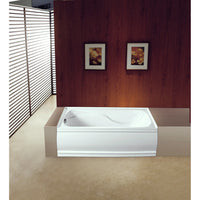 Thumbnail for Aqua Eden  VTDE603221X-P 60x32x21 Acrylic Alcove Bathtub - BNGBath