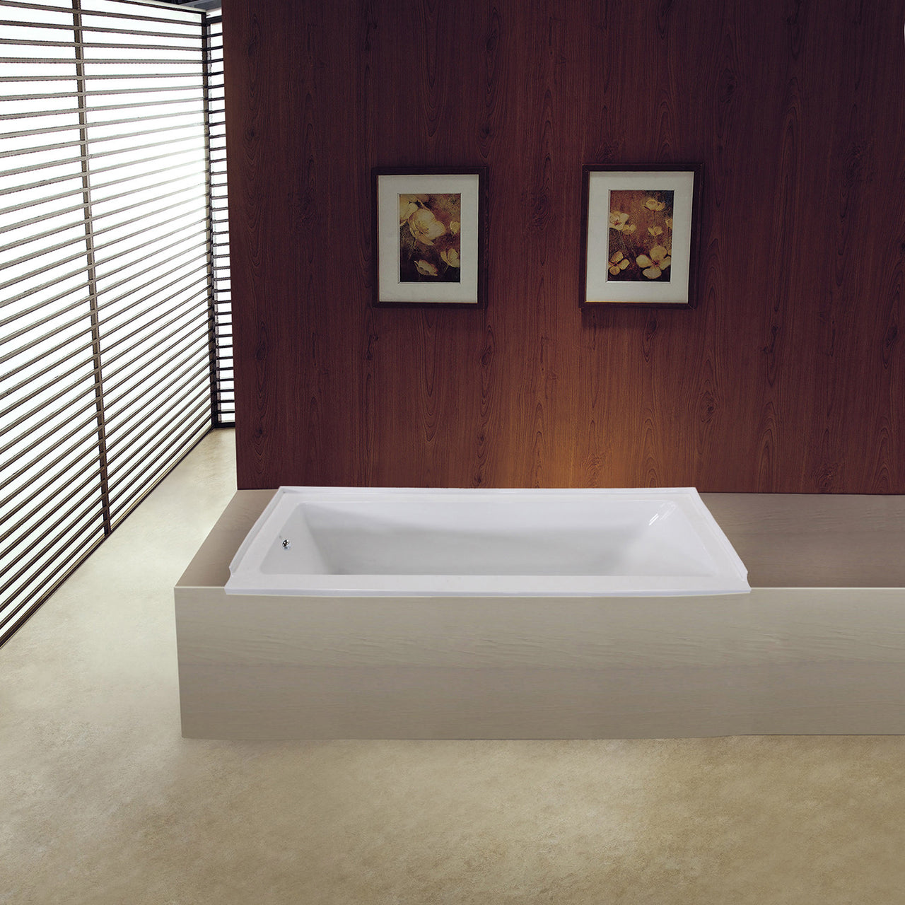 60 x 32-Inch Acrylic Rectangular Drop In Tub - BNGBath