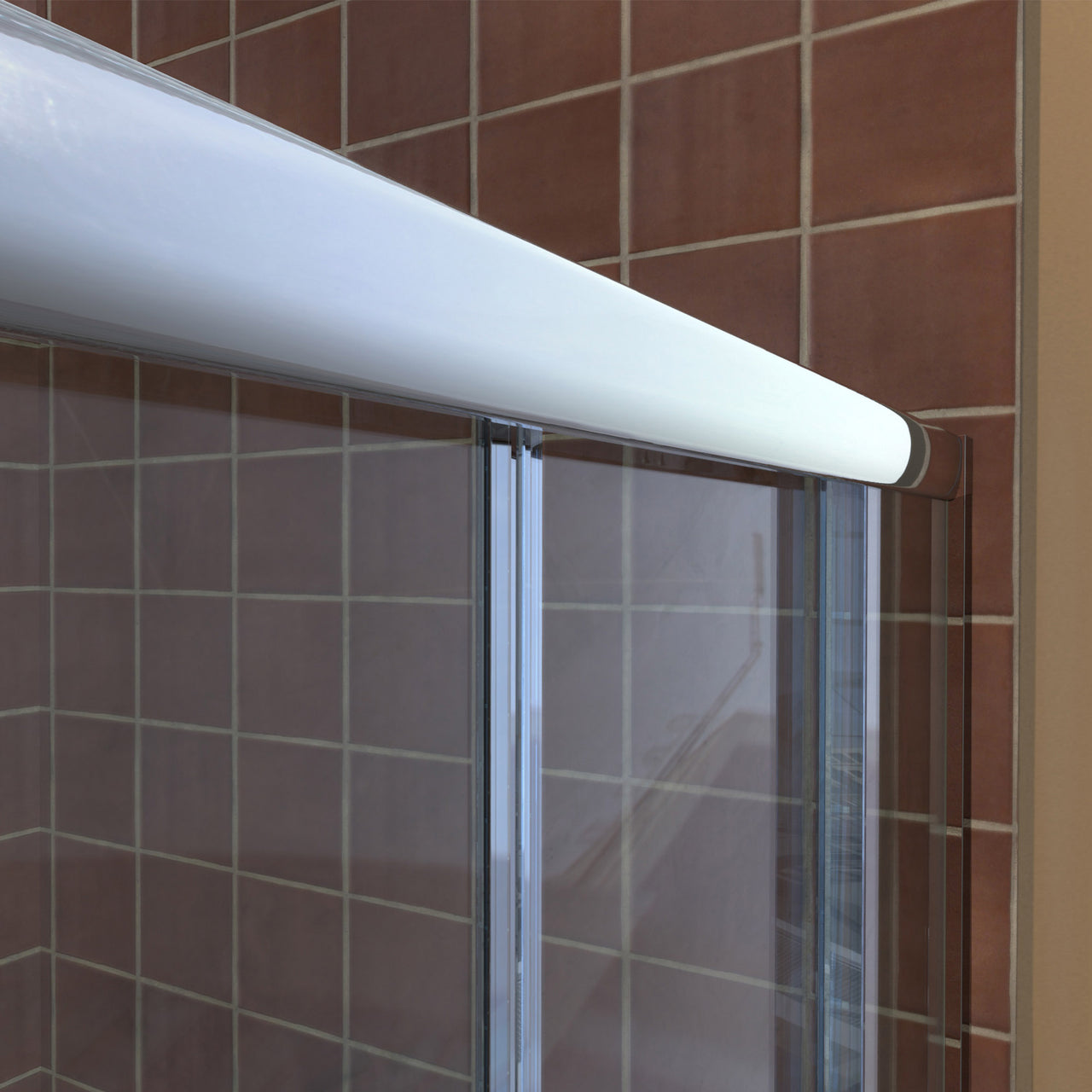 DreamLine Visions 56-60 in. W x 60 in. H Semi-Frameless Sliding Tub Door and QWALL-Tub Acrylic Backwall Kit - BNGBath