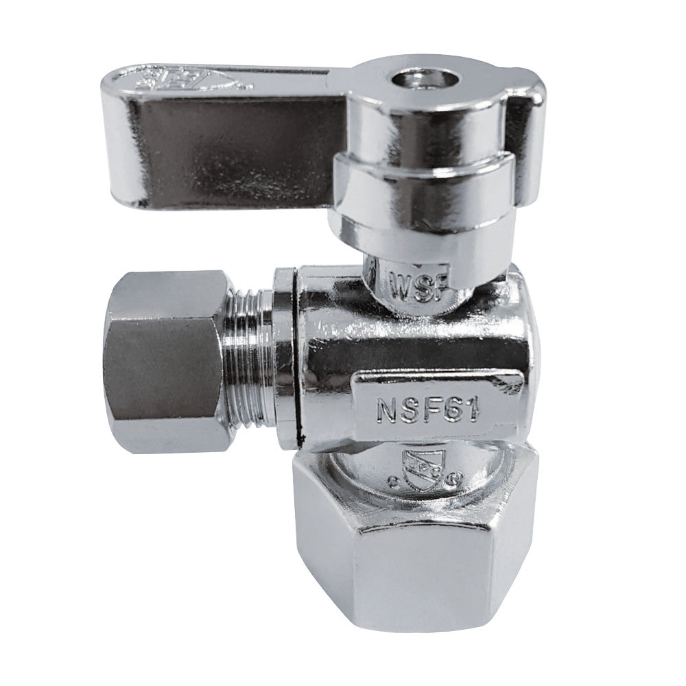 Kingston Brass KF4310 1/2" FIP x 3/8" OD Comp Angle Stop Valve, Polished Chrome - BNGBath