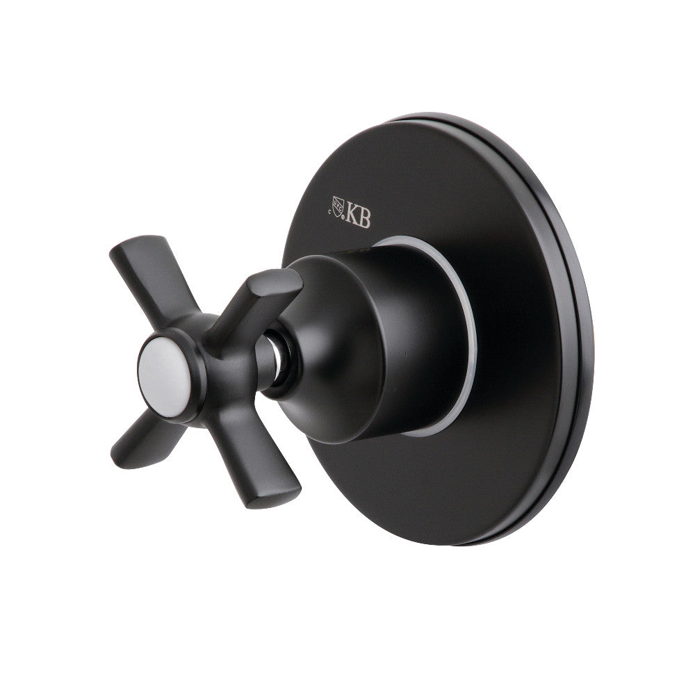 Kingston Brass KS3030ZX 3-Way Diverter Valve with Trim Kit, Matte Black - BNGBath