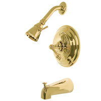 Thumbnail for Kingston Brass GKB3632AL Water Saving Restoration Tub and Shower Faucet with Lever Handles, Polished Brass - BNGBath