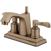 Thumbnail for Kingston Brass KS8648DFL 4 in. Centerset Bathroom Faucet, Brushed Nickel - BNGBath