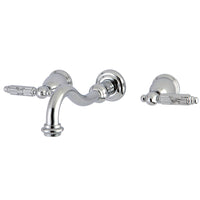 Thumbnail for Kingston Brass KS3121GL Wall Mount Bathroom Faucet, Polished Chrome - BNGBath