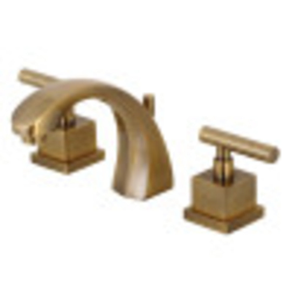 Kingston Brass KS4983CQL Claremont 8" Widespread Bathroom Faucet, Antique Brass - BNGBath