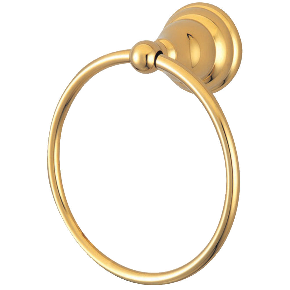 Kingston Brass BA5564PB Royale Towel Ring, Polished Brass - BNGBath