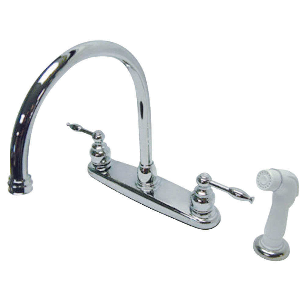 Kingston Brass KB2791KL Knight Centerset Kitchen Faucet, Polished Chrome - BNGBath