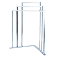 Thumbnail for Kingston Brass SCC8271 L Shape 3-Tier Steel Construction Corner Towel Rack, Polished Chrome - BNGBath