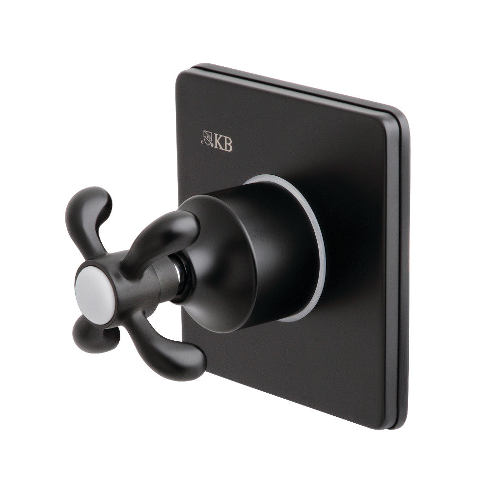 Kingston Brass KS3040TX 3-Way Diverter Valve with Trim Kit, Matte Black - BNGBath